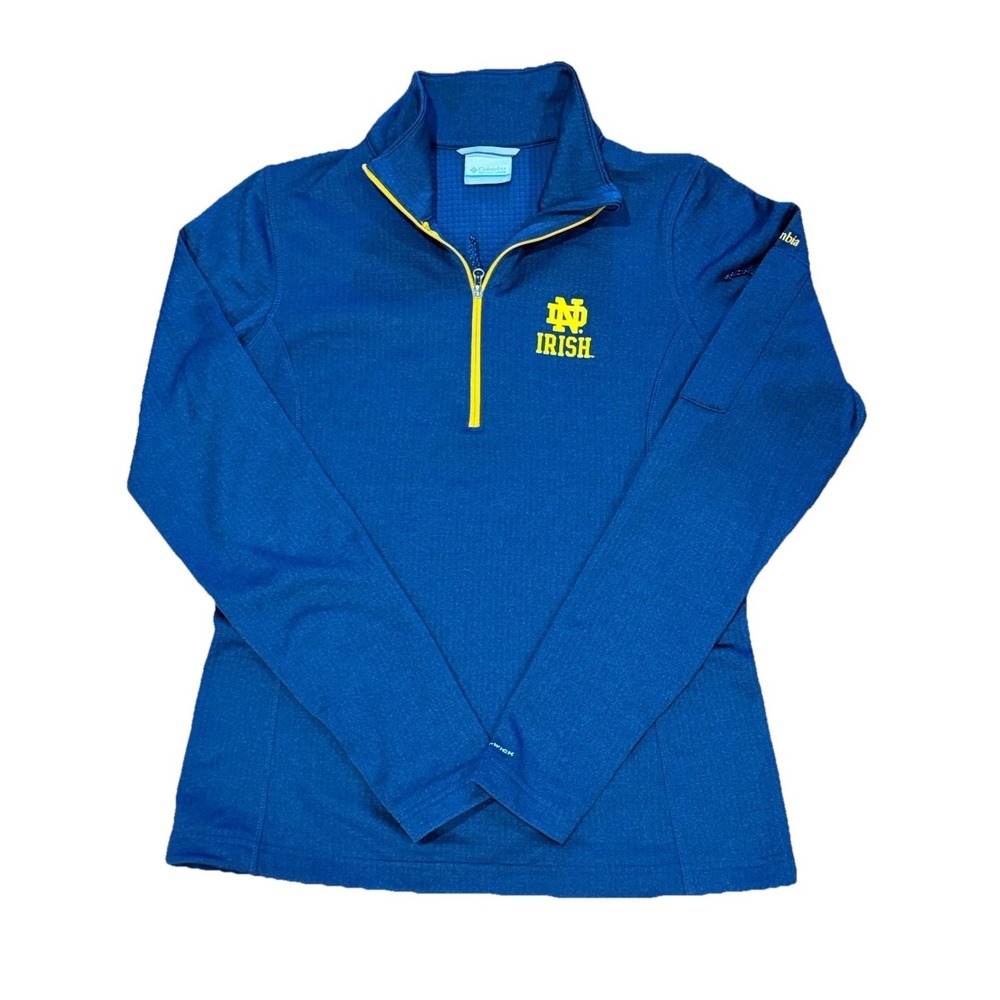 Women's Columbia  Notre Dame Quarter Zip Shirt, Size‎ M NWOT.